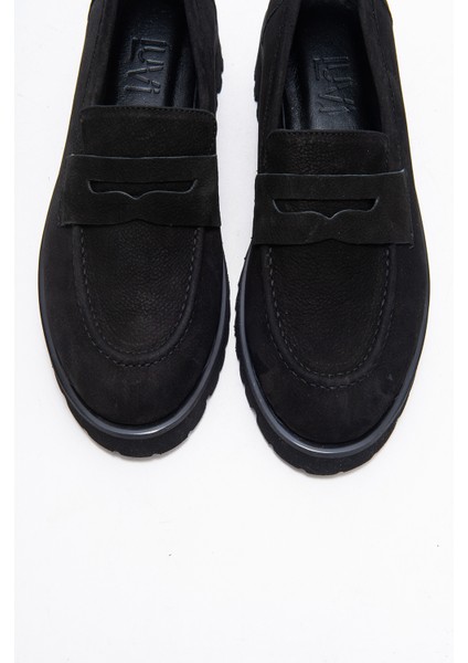 Vıonel Siyah Nubuk Hakiki Deri Kadın Loafer Ayakkabı fiyatları