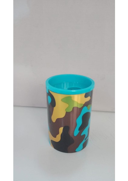 Kalemtraş Çift Bölme 4 Renk Kamufulaj Model