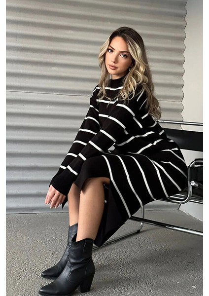 Çizgili Triko Elbise fiyatları