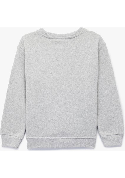 Basketbol Baskılı Uzun Kollu Bisiklet Yaka Sweatshirt fiyatları