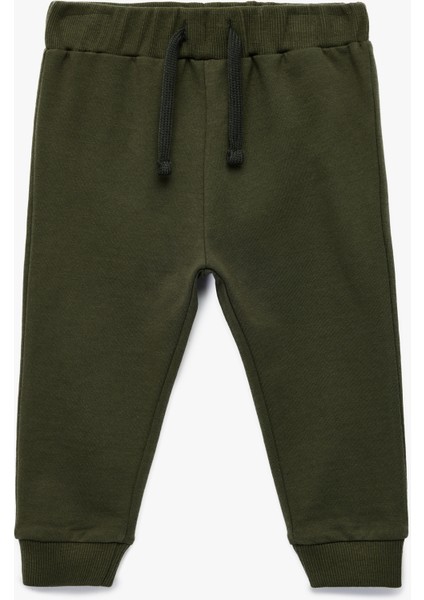 Pamuklu Beli Bağcıklı Basic Jogger Eşofman Altı