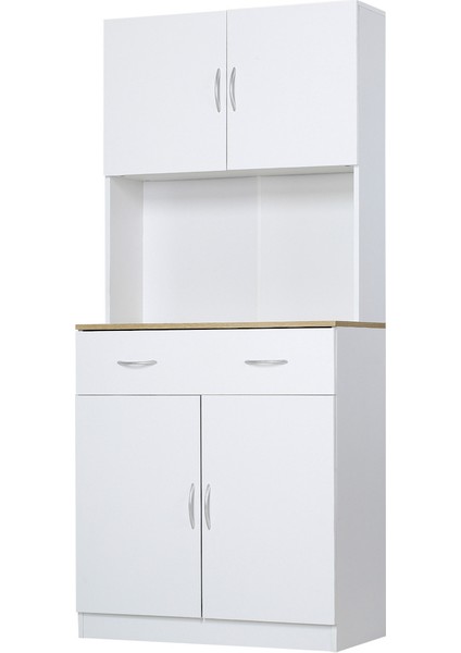 Harmonia Çok Amaçlı Dolap-Mikrodalga-Erzak-Airfryer-Mutfak-Kiler Dolabı-Kahve Köşesi-Beyaz-80 cm modelleri