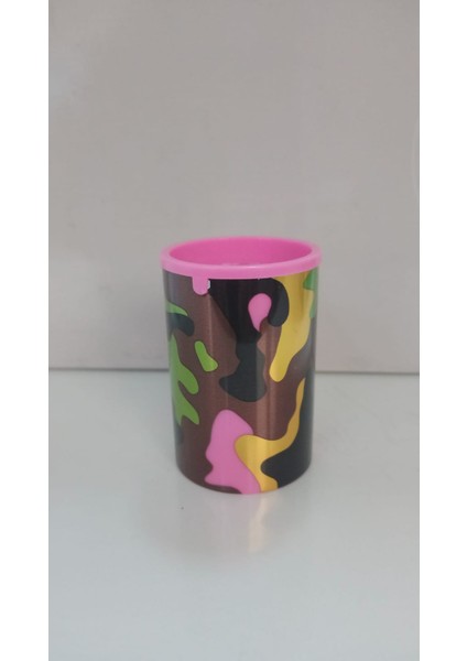 Kalemtraş Çift Bölme 4 Renk Kamufulaj Model