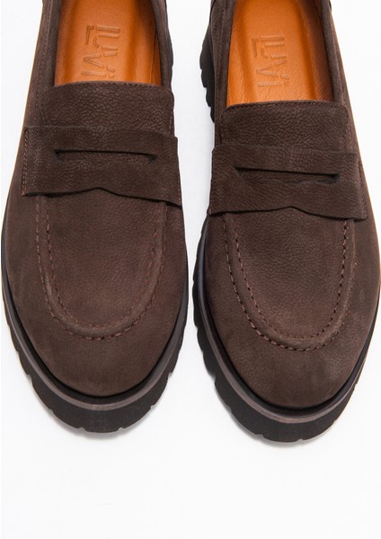 Vıonel Kahverengi Nubuk Hakiki Deri Kadın Loafer Ayakkabı fiyatları