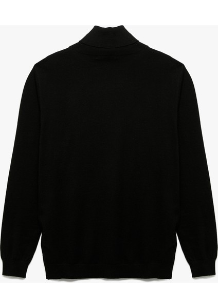 Viskon Karışımlı Uzun Kollu Basic Boğazlı Triko Kazak fırsatları