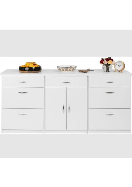 Zei Mutfak Çekmeceli Alt Modül 180 cm Beyaz- Tezgah Dahil-Çok Amaçlı Dolap-Kahve Köşesi-Mat modelleri