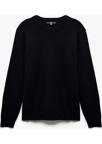 Uzun Kollu Bisiklet Yaka Basic Triko Kazak modelleri