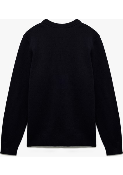 Uzun Kollu Bisiklet Yaka Basic Triko Kazak fırsatları