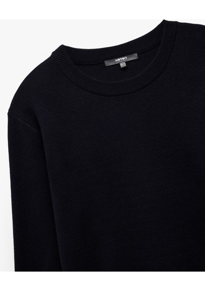 Uzun Kollu Bisiklet Yaka Basic Triko Kazak indirimleri