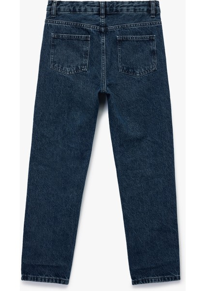 Rahat Kesim Pamuklu Denim Pantolon - Dad Jean fırsatları