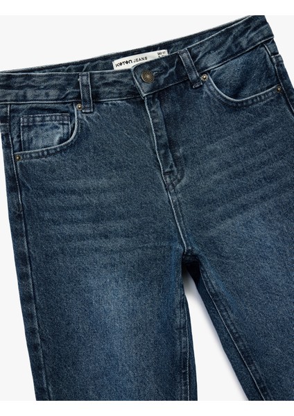 Rahat Kesim Pamuklu Denim Pantolon - Dad Jean indirimleri