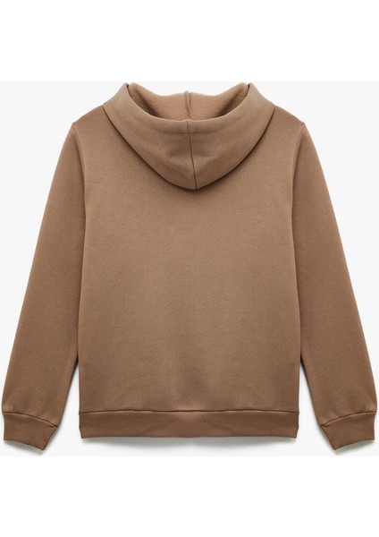 Ayıcık Nakışlı Kanguru Cepli Kapüşonlu Sweatshirt fiyatları