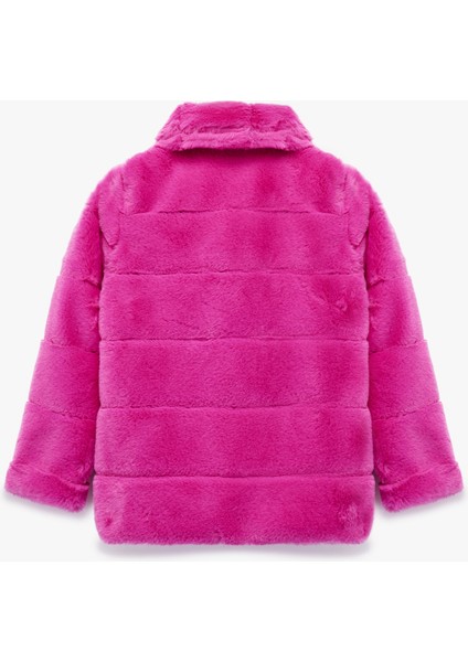 Uzun Kollu Cep Detaylı Bebe Yaka Suni Kürklü Ceket fiyatları