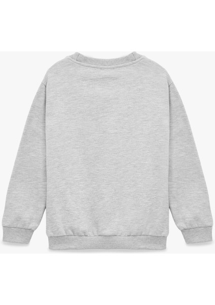 Uzun Kollu Bisiklet Yaka Dinozor Baskılı Sweatshirt fiyatları