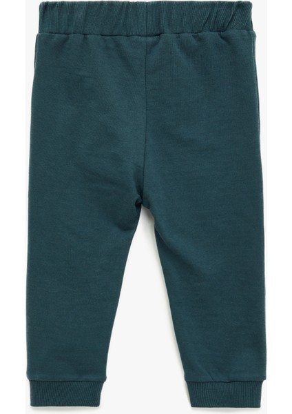 Pamuklu Dinozor Baskılı Beli Bağcıklı Şardonlu Jogger Eşofman Altı fiyatları