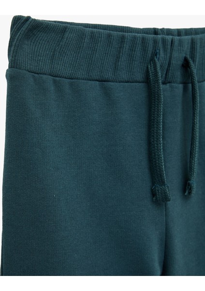 Pamuklu Dinozor Baskılı Beli Bağcıklı Şardonlu Jogger Eşofman Altı modelleri