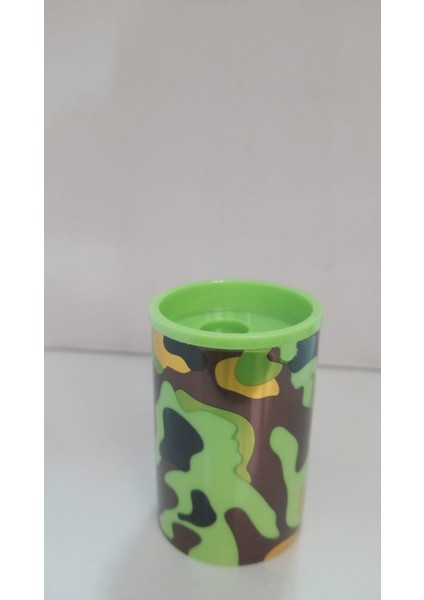 Kalemtraş Çift Bölme 4 Renk Kamufulaj Model