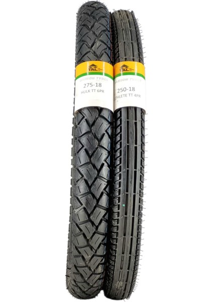275-18 ve 250-18 Cg Lastiği Tt (Tubetype - Iç Lastikli Tip) Hulk /athlette fiyatları