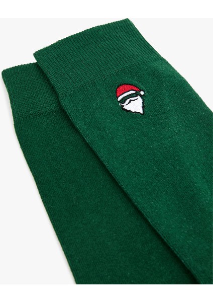 Pamuklu Noel Baba Baskılı Soket Çorap modelleri