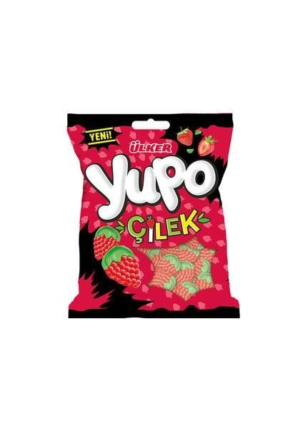 Yupo Eğlenjeli Çilek - Çilek Aromalı Jelibon - 80 Gram - 24 Adet
