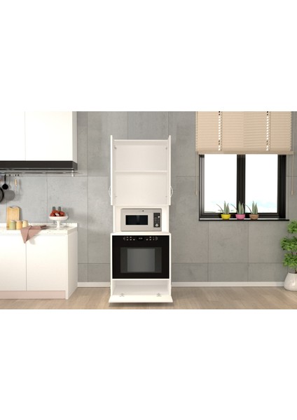 Sybil Çok Amaçlı Dolap-Mikrodalga-Erzak-Airfryer-Mutfak-Kiler Dolabı-Kahve Köşesi-Beyaz fiyatları