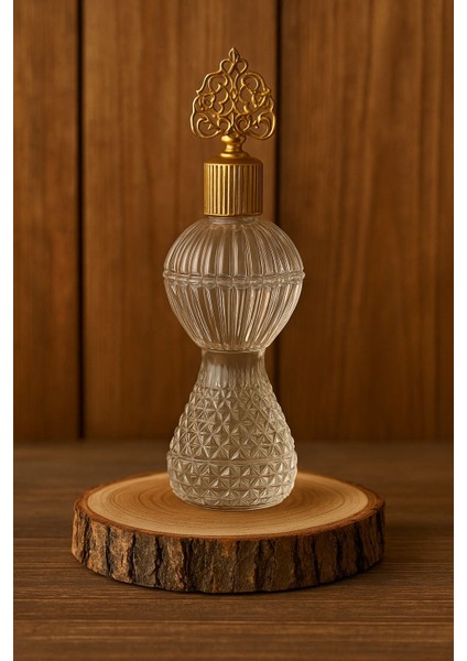 Osmanlı Motifli Cam Kolonya Şişesi – Rembox Altın Kapaklı Lüks Dekoratif Mutfak & Banyo Aksesuarı fırsatları