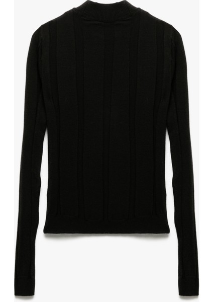 Dik Yaka Uzun Kollu Triko Kazak fiyatları