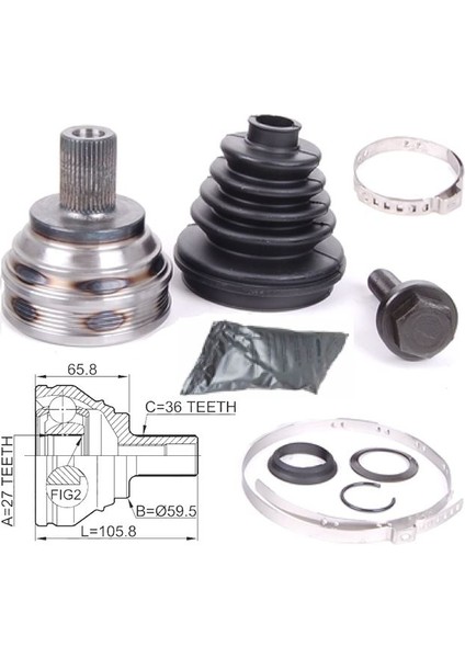 25 Gkn 304329 - Oct Superb Yetı Caddy Golf Jetta Passat Touran A3 Altea Leon Toledo 1K0498099A#1K0498099#1K0498099X#