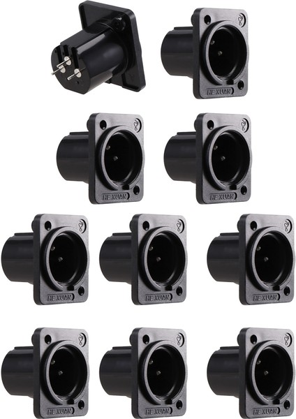 Xlr Erkek Fiş Düz Terminal Panel Monte Konektör 10 Parçası (Yurt Dışından) modelleri
