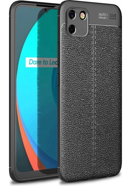 Realme C11 2021 Kılıf Auto Focus Kapak - Siyah