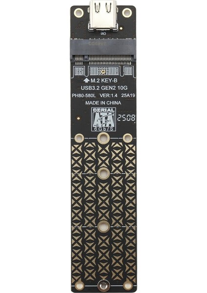 M.2 Nvme USB 3.1 Adaptör M.2bkey C Sabit Sürücü Dönüştürücü 10 Gbps M.2 Ngff Sata Katı Hal Diski 2230/2242/2260/2280 (Yurt Dışından)