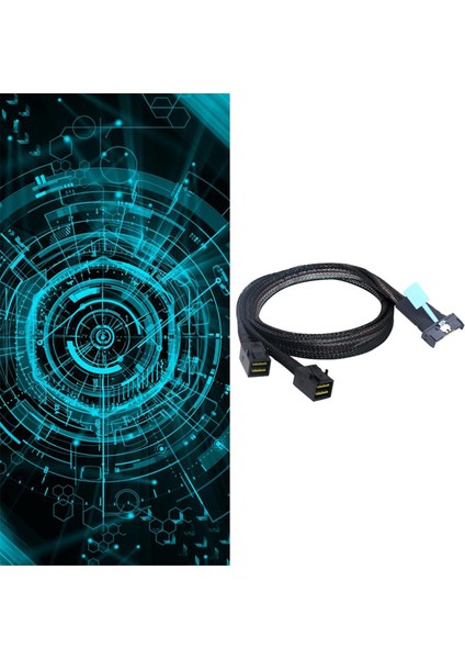Mcıo 8ı Ila 2 x Sff 8643 Kablo Pcıe Gen5 Mcıo 8x - Mını Sas Hd Sff 8643 Sunucu Veri Merkezi Için Yüksek Hızlı Kablo 1m (Yurt Dışından) indirimleri