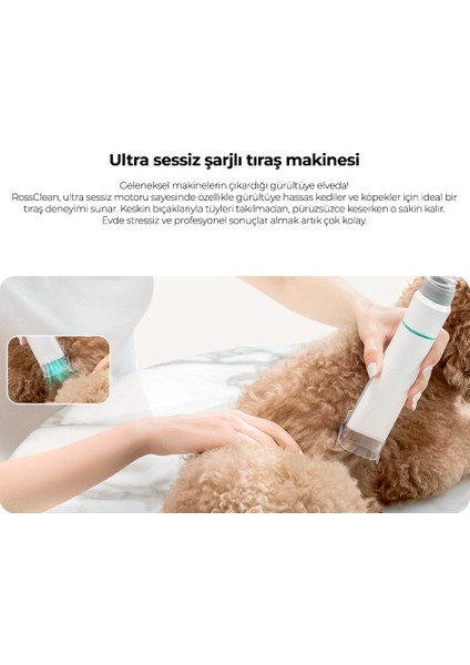 Kedi Köpek Bakım Kiti 14IN1 Şarjlı Tıraş Makinesi- Ultra Sessiz- Elektrikli Vakum Makinesi