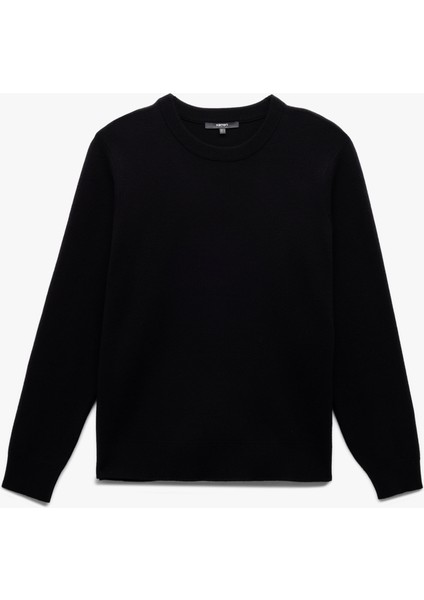 Uzun Kollu Bisiklet Yaka Basic Triko Kazak modelleri