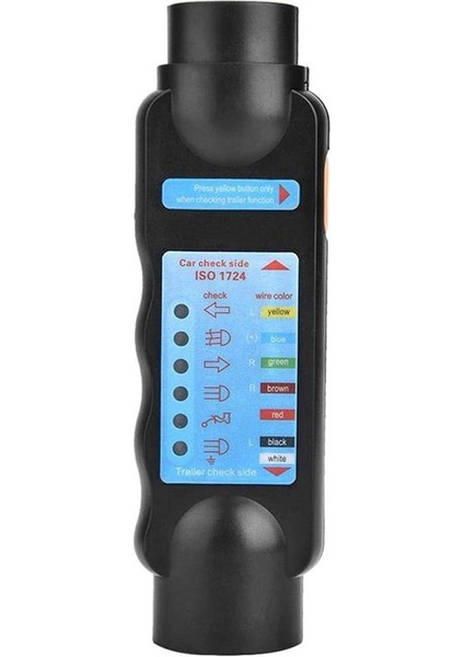 7 Çekirdekli Römork Test Cihazı 12V Rv Kablolama Sinyal Test Cihazı Soket Konnektörü Kaydedici (Yurt Dışından)