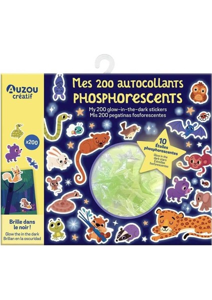 200 Fosforlu Sticker Seti – Poster + 10 Yıldız