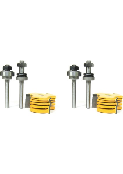 16PC 1/4inch Şey Yuvası Montaj 12 Kesici ve 4 Arbors Yönlendirici Bit Seti (Yurt Dışından)