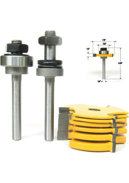16PC 1/4inch Şey Yuvası Montaj 12 Kesici ve 4 Arbors Yönlendirici Bit Seti (Yurt Dışından) fırsatları
