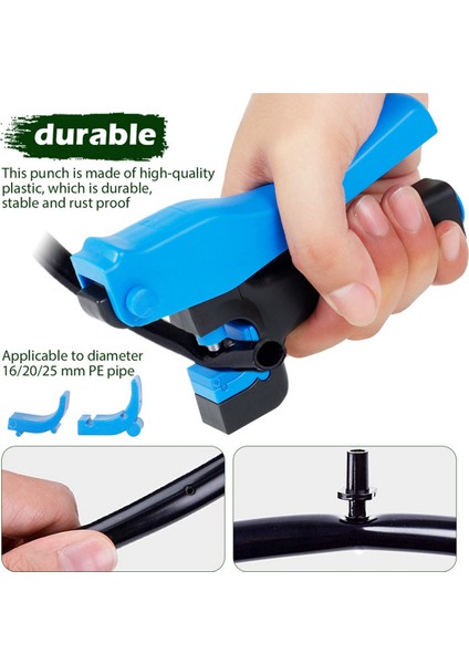 4pcs Bahçe 4mm Kavrama Deliği Puncher Sulama Hortum Dripper Takma Için Yumruk 16/20/25MM Pe Boru Açma Deliği El Aletleri (Yurt Dışından) fiyatları