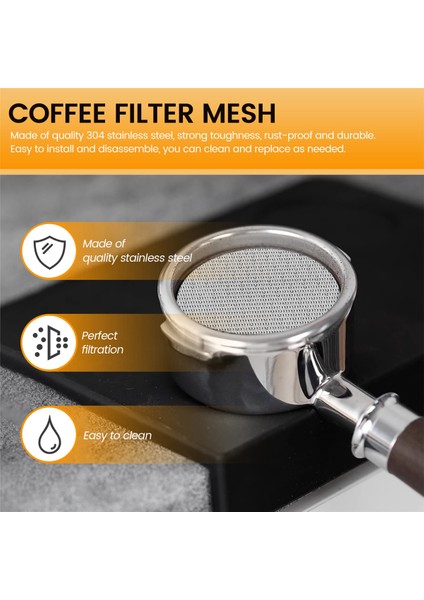 Expresso Portafilter Kahve Makinesi Için Evrensel Olarak Kullanılabilen 51 mm Temaslı Duş Perdesi Puck Perde Filtresi Ağı (Yurt Dışından) fırsatları