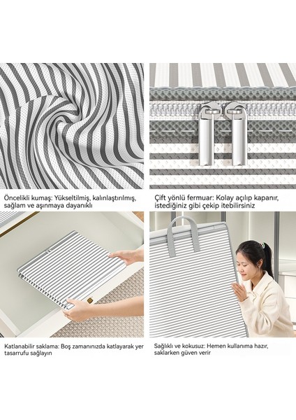 Giysi Saklama Kutusu Ev Hareket Büyük Kapasiteli Gardırop Giysi Düzenleme Kutusu Torbası Toz Geçirmez Saklama Sepeti Kutusu (Yurt Dışından) fiyatları