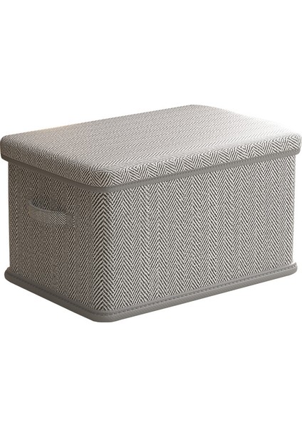 Kapaklı Kumaş Depolama Kutusu Ev Katlanabilir Dolap Giysi Depolama Sepeti Nem Geçirmez Toz Geçirmez Büyük Kapasiteli Depolama Sepeti (Yurt Dışından)