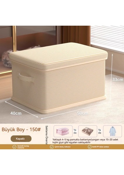 Kapaklı Kumaş Depolama Kutusu Ev Katlanabilir Dolap Giysi Depolama Sepeti Nem Geçirmez Toz Geçirmez Büyük Kapasiteli Depolama Sepeti (Yurt Dışından) fiyatları