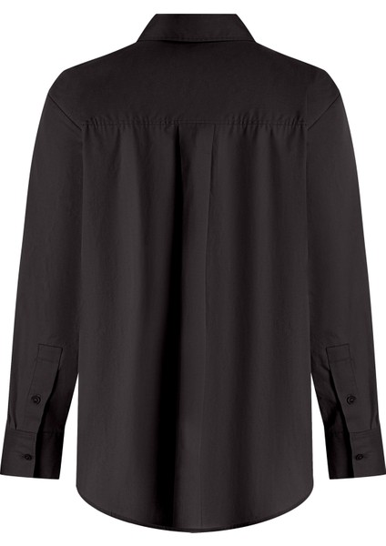 Ess Poplın Easy Fıt Shırt Kadın Siyah Gömlek - WW0WW45612 modelleri