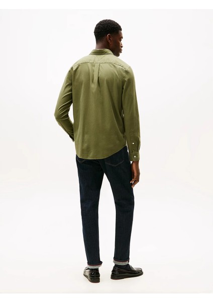 Flex Flannel Solıd Rf Shırt Erkek Yeşil Gömlek - MW0MW40469 fırsatları