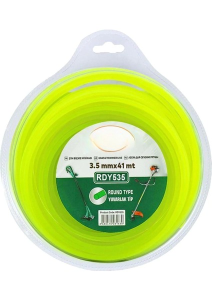 Tırpan Misinası Yan Motorlu Tırpan Yuvarlak Misina 3.5 mm 41 Metre Çim Ot Biçme Teli. fiyatları