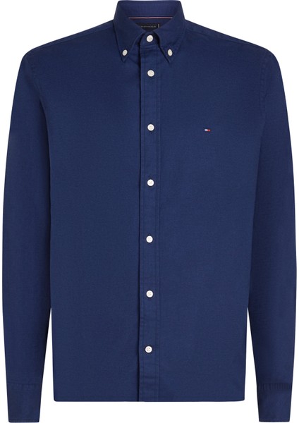 Flex Flannel Solıd Rf Shırt Erkek Mavi Gömlek - MW0MW40469