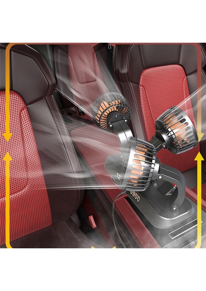 Araba Fanı Kamyon Güçlü Rüzgar USB Arayüzü Çok Işlevli Çift Başlıklı Elektrikli Fan (Yurt Dışından) indirimleri