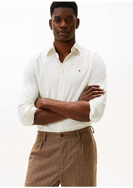 Flex Flannel Solıd Rf Shırt Erkek Beyaz Gömlek - MW0MW40469