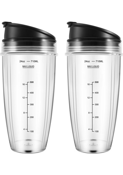 Ninja Nutri BN401, BN701, SS101, BN400, BN800, BN801 Blender ile Uyumlu 24 Oz Yedek Kaplar (Yurt Dışından)